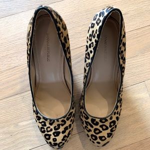 leopard print wedges